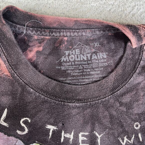 The Mountain T-shirt Adult XL Black Tie-Dye Dog Dean Russo Pit Bull Love Rescue - Picture 4 of 9